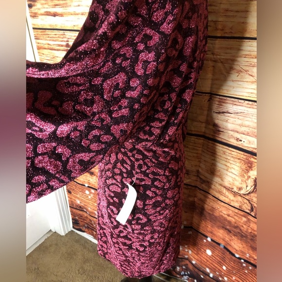 Metallic Leopard Mini Dress - Picture 10 of 16